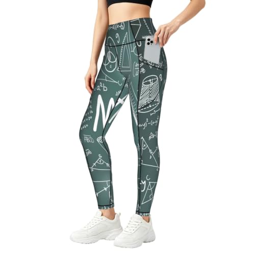 Pantalones de yoga que no se transparentan Formulas Shapes Theory elásticos con bolsillos