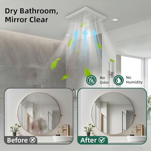 Image of Akicon Bathroom Exhaust Fan, 70 CFM Quiet Bathroom Vent Fan