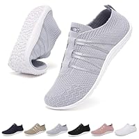 Merdoo Barfuss Schuhe Damen Herren Leichte Turnschuhe Bequeme Barfußschuhe Slip On Sneaker Weich Hausschuhe Atmungsaktiv Gymnastikschuhe rutschfest Barefoot Shoes Sportschuhe Unisex Grau 39EU