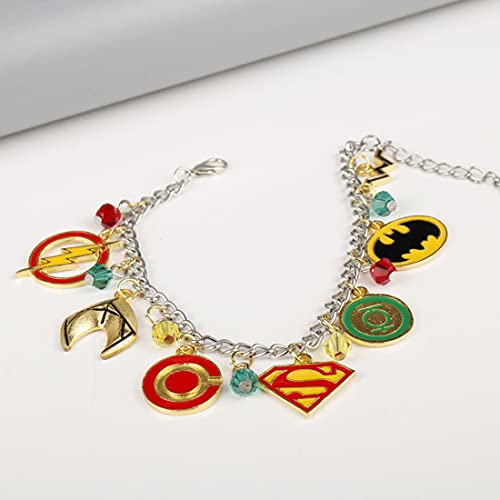 Silver Toned Harry Potter Heroes Charm Multicolor Bracelet