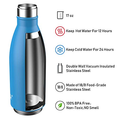 ICEWATER 3-in-1 Smart Stainless Steel Water Bottle(Glows to Remind You to Stay Hydrated)+Bluetooth Speaker+ Dancing Lights,17 OZ,Stay Hydrated and Enjoy Music,Great Gift (Blue)) - Thumbnail 6