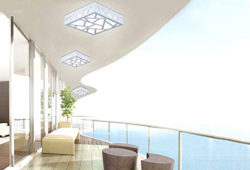 Plafonnier LED moderne blanc carré fin minimaliste 240V