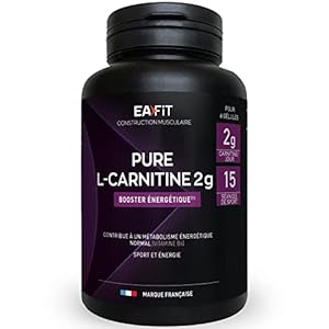 EAFIT Pure L-Carnitine – Booster energetique, Améliore la performance dans le sport comme la musculation – L-Carnitine 2000 mg, 90 Gélules – S&rsquo;utilise en pre workout – vitamine b6