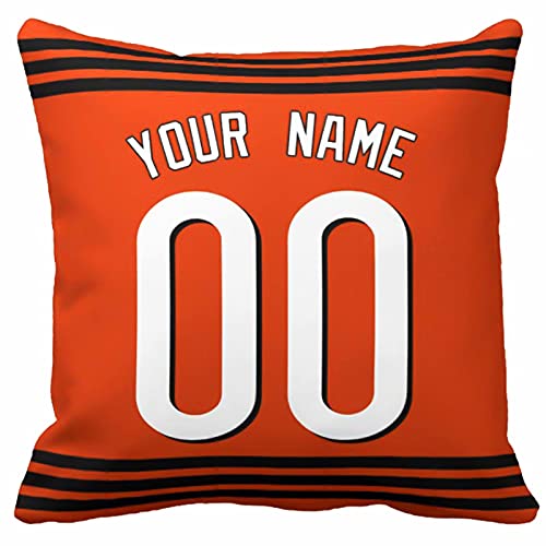 Image of ANTKING Cincinnati Throw Pillow with Custom Name and Number Personalized Gift for Men Women Boys