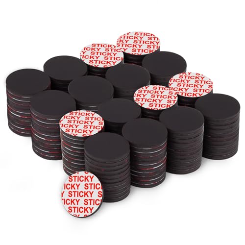 Image of Towjug Magnetic Dots with Adhesive Backing (Diameter 1.2 inch x 0.08 inch), 180 Pieces Anisotropy Magnets Dots for DIY Craft Art Projects
