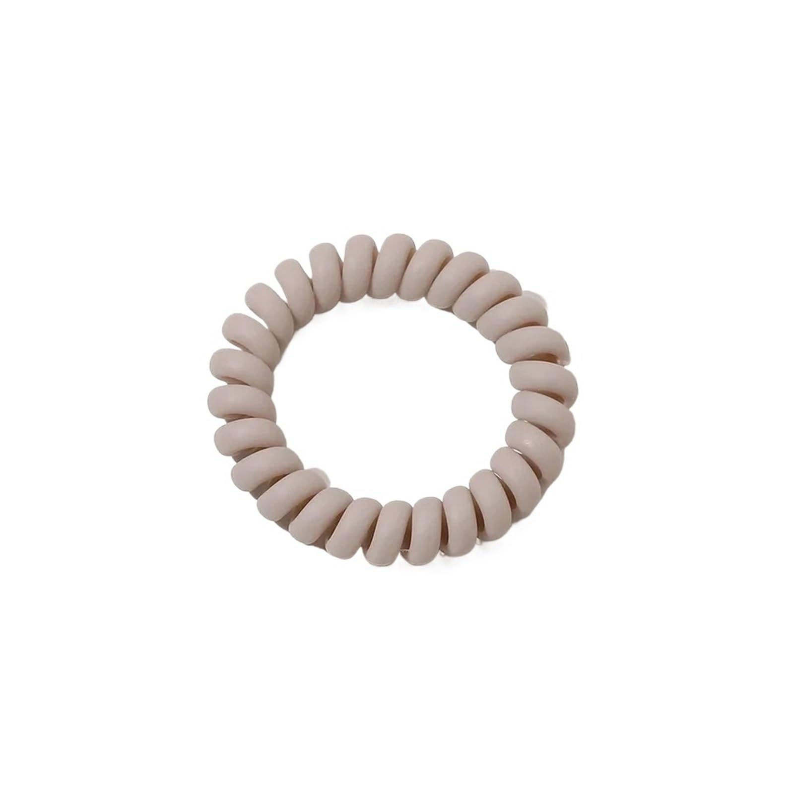 Elastici per capelli, 100 pezzi, satinati, opachi, solidi, elastici per capelli, a spirale (F)