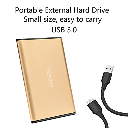 Maxone Externe Festplatte 500GB Tragbare festplatten 2,5 Zoll USB 3.0 Backups HDD Tragbare für TV,PC,Mac,MacBook, Chromebook, Wii u, Desktop, Laptop, Windows (500GB, Rosegold) – Bild 6