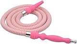 Kitosun Silk Hookah Hose with Rubber Handle Metal Tip Leather Wrapped Hookah Pipe Washable Durable...