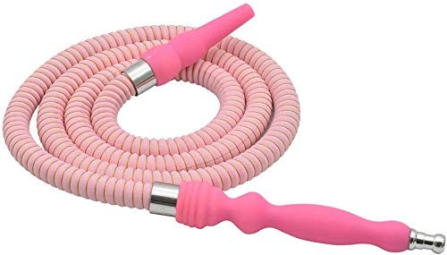 Kitosun Silk Hookah Hose with Rubber Handle Metal Tip Washable 65" Long