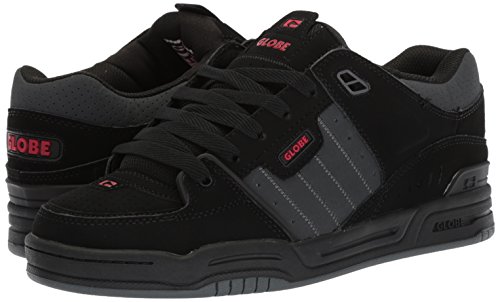 Image of Globe Men's Fusion Shoe, Black /Dark Shadow /Red, 5 M US