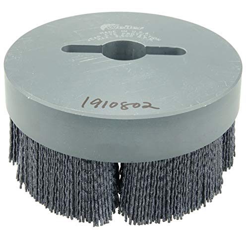 Image of Weiler 86117 6 inch Burr-Rx Maximum Density Shell-Mill Holder Disc Brush, .055 /80CG Crimped Fill, Made in the USA