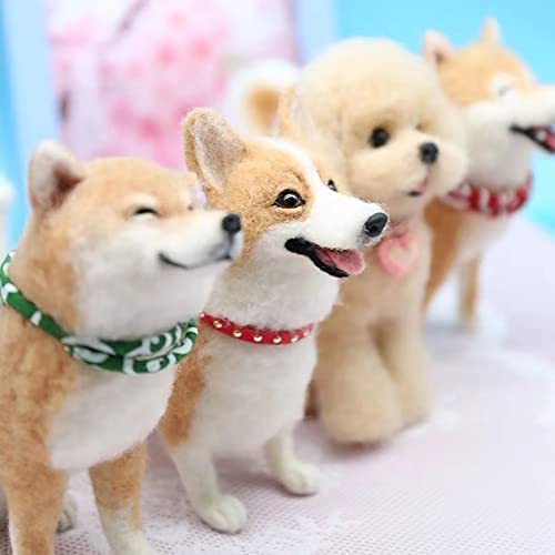 BKDRL Dogs Needle Felt Needle Felting Kit Wool Felting Kit for Beginners Includes All Tools and Instructions (Corgi) - Thumbnail 6