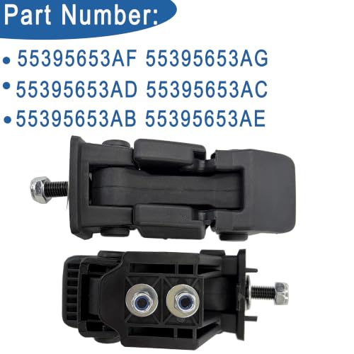 Image of 1 Pair Hood Latch Compatible with Jeep Wrangler JK JKU 2007 2008 2009 2010 2011 2012 2013 2014 2015 2016 2017 with Bracket 55395653AF Hood Catch