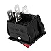 uxcell AC 20A/125V 22A/250V DPST 4 Pins 2 Positions I/O On/Off Boat Rocker Switch w Backlit Red Light