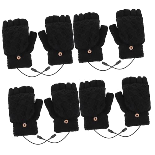 Mitones guantes de nieve mujer térmicos negros el plastico estilo rejilla
