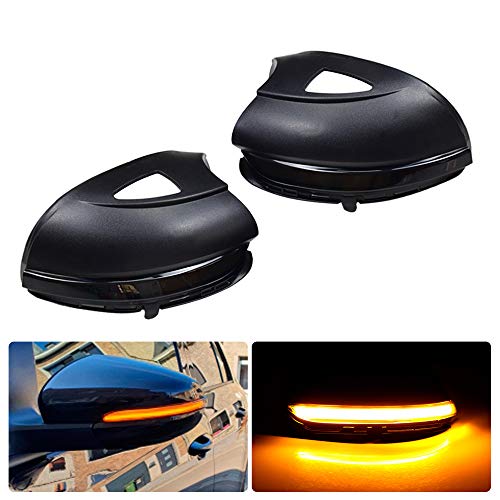 N/A8 Sequential Led Side Mirror Turn Signal Light Indicator Smoked Lens (L&R) For VW Golf 6 MK6/ Golf G-TI 6 /R20 2008-2012 (yellow(with holes)) -  Hacreyatu