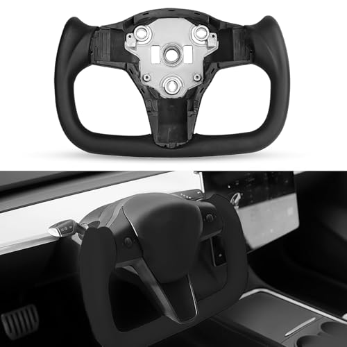 Amazon | Tesstudio カスタマイズ可能 テスラヨークハンドル モデル3
