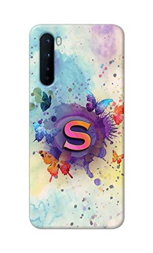 Image of PRINTFIDAA� Printed Hard Back Cover Case for OnePlus Nord 5G - 2020 Model | OnePlus Nord 1 Back Cover (Alphabet S) -2808