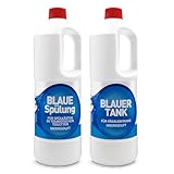 Gamix Sanitär-Set für Chemietoiletten 2 x 1,5 L - Tankzusatz & Spülwasserzusatz für Fäkalientank und Spülkasten - geeignet für Mobile und fest installierte Sanitärsysteme - Meeresduft