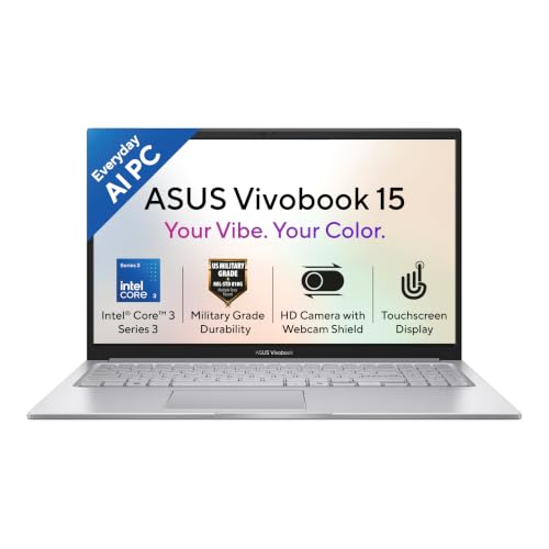 ASUS Vivobook 15, Intel Core 3 304, 8GB RAM, 512GB SSD, Silver - Image 2