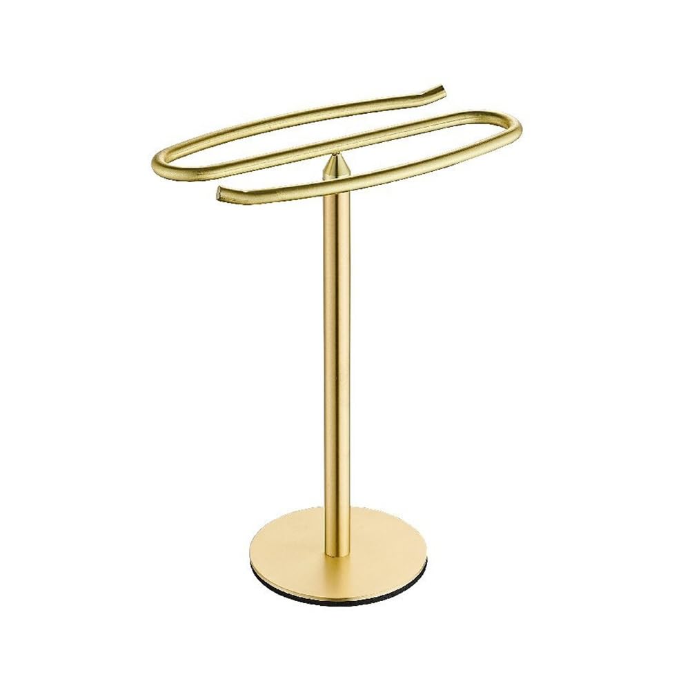 towel rail Countertop Vertical Towel Rack Kitchen Desktop Mobile Storage 304 Stainless Steel Hanging(Gold)