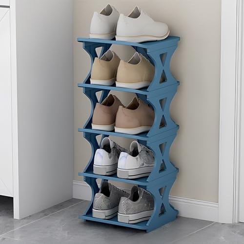 Étagère d'angle étroite gain de place pour ranger les chaussures de salon