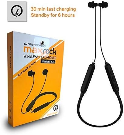 MAXROCK Wireless Sleeping Headphones - Noise Blocking Neckband Sleep Earplug Earbuds Bluetooth 4.1，Quick Charge Wireless Sleep Headsets for Insomnia, Side Sleeper, Snoring, Relaxation and Sports