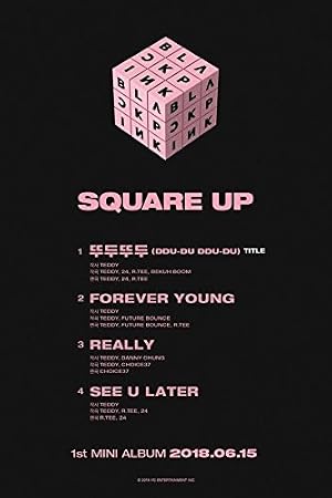 BLACKPINK - [Square Up] 1st Mini Album Pink Ver CD+DoubleSide Poster+Booklet+PhotoCard+SelfieCard+Lennticular Lyrics+Postcard K-POP Sealed