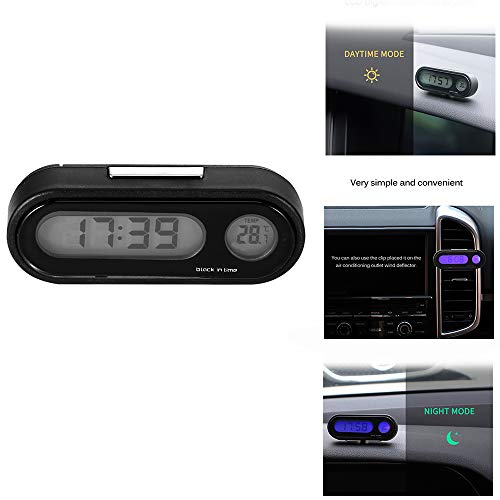 Aozbz Car Clock, 2 In 1 Large Lcd Display Car Digital Clock With Thermometer,Use For Car Dashboard/Home/Office (Only Support Celsius Degrees ) #TOP2