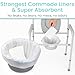 Vive Commode Liners with Absorbent Pads - Portable Toilet Bedside Chair Replacement Bags - Disposable Porta Potty Liners for Bariatric Standard Arm 3 in 1 Folding Buckets - Leakproof (24 Pack)