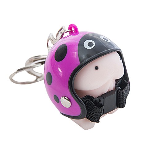Cartoon Couple Keychain Accessories, Mochi Dingding Squishy Toy with Helmet, Multicolor, 1.6inch