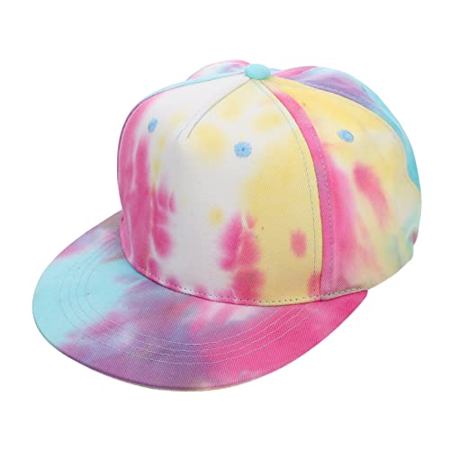 Outdoor Cotton Baseball Hat for Boy Girl Breathable Peaked Cap for Sun for Outdoor Activities Beach and Vacations Tie-dye Design Multi