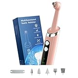 Hitoth Tooth Polisher Electric Professional Calculus Remover for Teeth with 5 Replacement Heads and Clean Mode, USB Charging, IPX6 Waterproof,Dental Tooth Polisher for Adults & Kids.