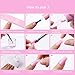 Makartt Poly Nail Gel Kit Pink Hard Gel Beauty Gift Sets with Slip Solution Mini Nail Lamp Jelly Glitter Nails Technician Kit 15ML Full Size x 6PCS