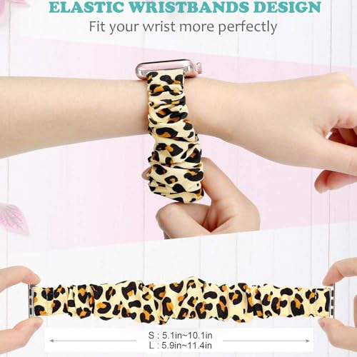 Image of Greatfine Scrunchie Band Compatible with Apple Watch Bands 38mm 40mm 41mm 42mm 44mm 45mm 46mm 49mm Women, Elastic Scrunchie Watch Strap for iWatch Watch Series 11 10 9 8 7 6 5 4 3 2 1 SE 3 2 Ultra 3 2