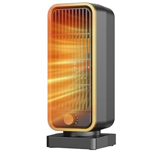 Heizlüfter Klein Energiesparend – 900W Leiser Elektrischer PTC Keramik, 3-Gang heizgeräte, Heater Überhitzungs Und Kippschutz, Elektroheizung für Räume Schlafzimmer