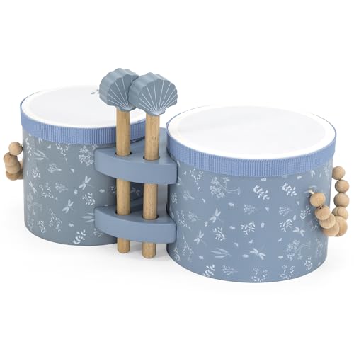 Label Label Blue Wooden Bongos LLWT-04427