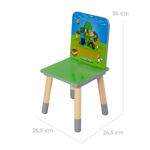 Table et 2 chaises Minecraft Phoenix Group ensemble mobilier enfant
