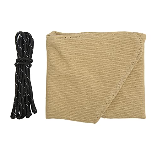 NYSUZHOUJI Portable Camping Chair Cover Tripod Stool Cloth Portable Camping Hiking Stool Pad Foldable Triangle Stool Pad (Khaki)