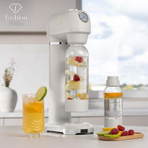 FASHION by Berlinger Haus - SODABAR Water Carbonator + 2 Matte Cream Bottles - Gold Collection - 2L Capacity - Image 8