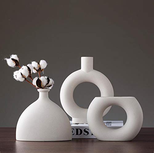 Sunormi Little Gray Ceramic Modern Arts Vases Minimalist Abstraction Flowers Vase Decoration For Living Room Office Home Table #TOP4