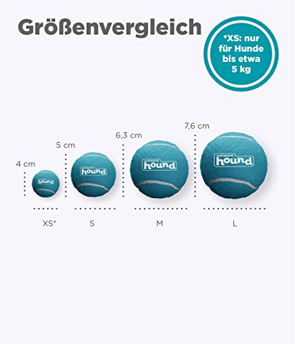 Outward Hound Squeaker Ballz - Hundespielzeug zum Apportieren - Größe S - 4er-Pack