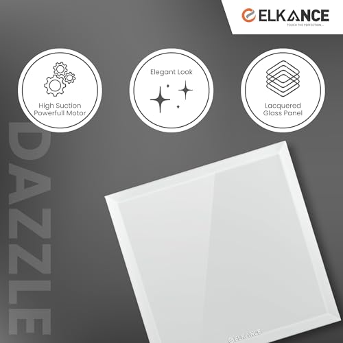 Image of Dazzle 150mm (6 Inches) Axial Exhaust Fan | BLDC Motor | 7W, 2400 RPM | Premium Lacquered Glass Panel - Stylish Ventilation for Office, Kitchen & Bathroom | (White)