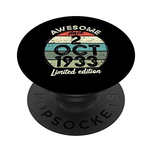 Camiseta de cumpleaños 90 años, 2 de octubre de 1933, 90 cumpleaños PopSockets PopGrip Intercambiable