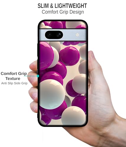 Image of 3D Balloons Design Premium 2D Printed Metal Back Case Cover for Google Pixel 7A 5G