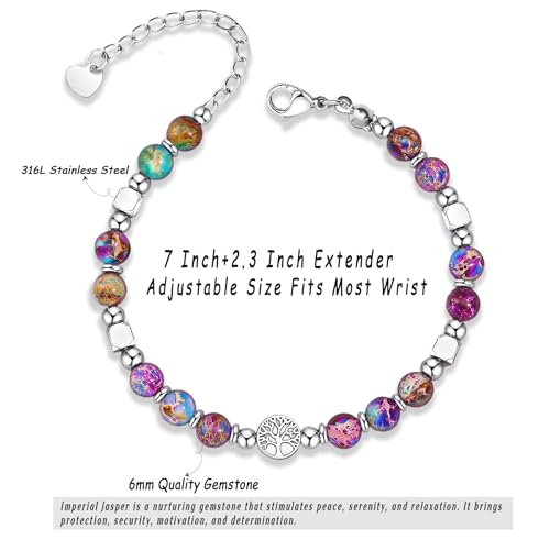 Image of New Grandma Gifts First Time 2025 Promoted to Grandma to Be Pregnancy Announcement 1St Time Grandparents Tree Of Life Bracelet