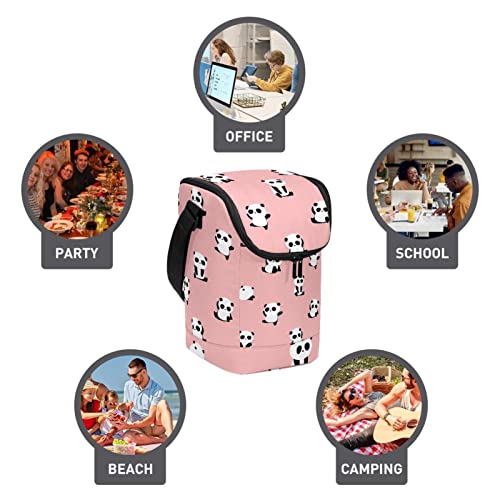 Bolsa de almuerzo reutilizable infantil con diseño de panda 4