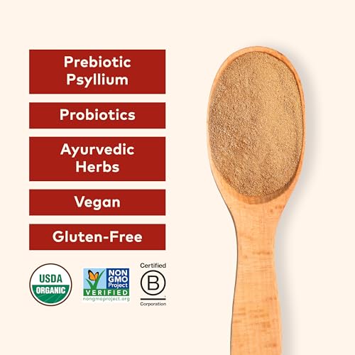 image for Organic India Psyllium Husk Powder - Pre & Probiotic Fiber Supplement,
