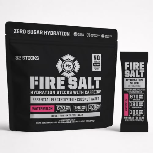 Image of Fire Salt Caffeine Watermelon Energy Hydration Sticks, 32 Count
