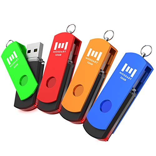 32GB 4 Pack of USB 2.0 Flash Drive, A Set of 32 GB